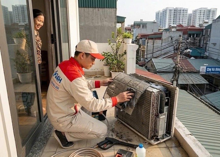 Kỹ Thuật Vệ Sinh Cục Nóng điều Hòa Chuyên Nghiệp